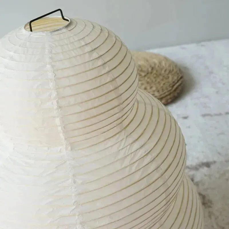 Japanese-style LED Rice Paper Table Lamp, Noguchi Three-tone Light Eye Protection Japanese Lamp, Living Room, Hotel Bedroom, Bed - vue 6 sur 7