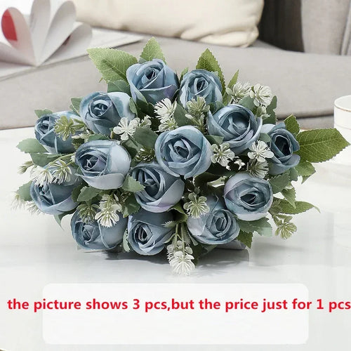 décoration florale en soie roses artificielles pour intérieur et extérieur - vue 14 sur 14