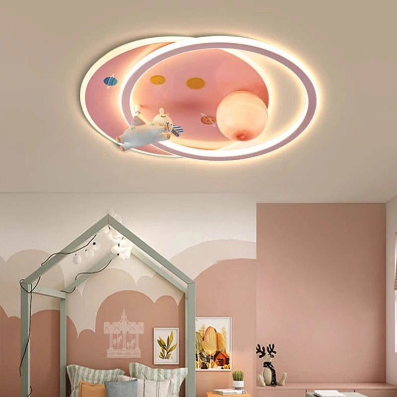 plafonnier licorne pégase moderne pour chambre d'enfant - vue 3 sur 7