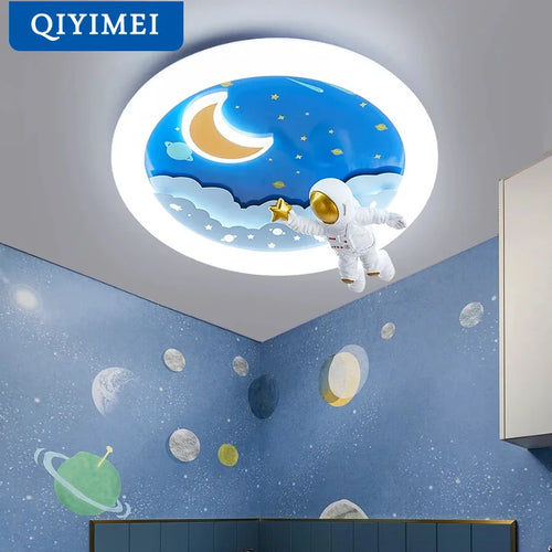 lustre astronaute led 2024 pour enfants avec lampe cloud suspendue