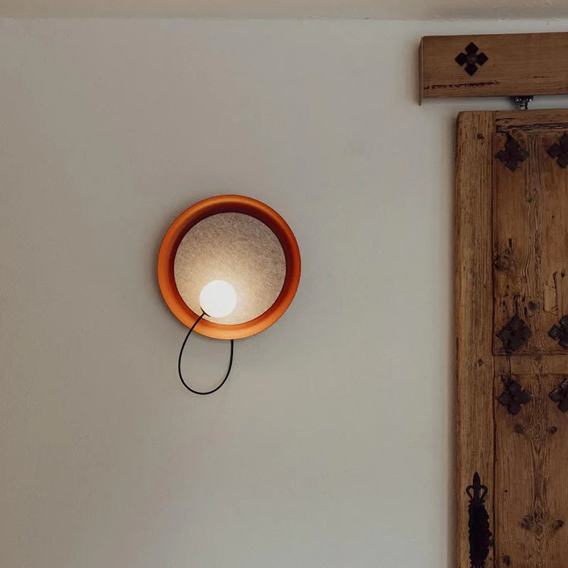 applique murale ronde réglable nordique créative et simple - vue 4 sur 9