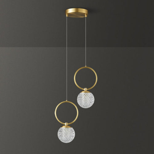 Suspension design LED luxury en verre cristal Ball - vue 7 sur 9