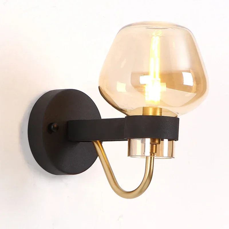 applique murale led en verre pour décoration intérieure moderne - vue 4 sur 12