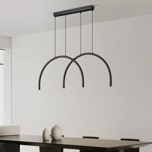 suspension modernes en laiton doré 2/4/6 led hauteur réglable - vue 4 sur 7