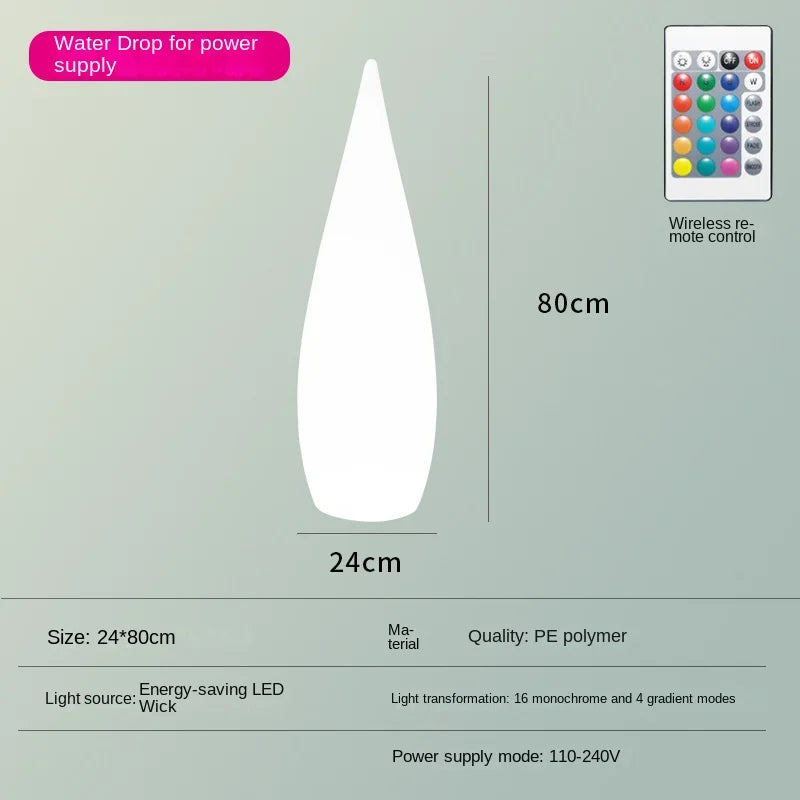 lampadaire de jardin solaire étanche en forme de goutte d'eau - vue 7 sur 14