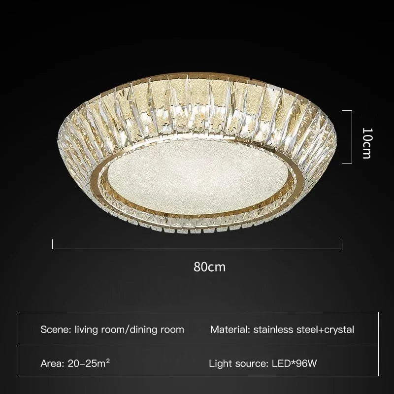 plafonnier en cristal luxe design nordique pour décoration intérieure - vue 10 sur 10