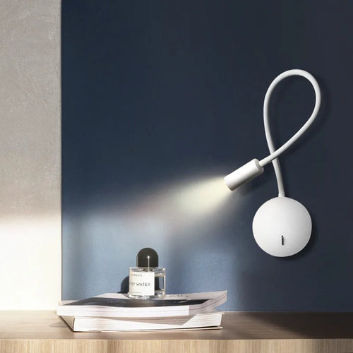 lampe de bureau flexible gys avec interrupteur et liseuse led - vue 3 sur 9