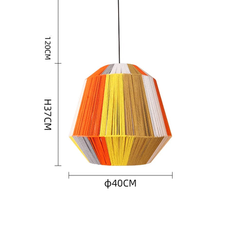 Suspension LOFT japonais rétro en bois bambou design - vue 19 sur 24