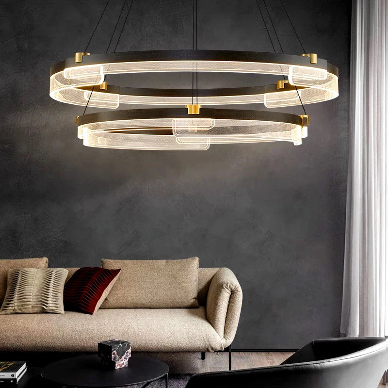 lustre led moderne pour éclairage intérieur en suspension