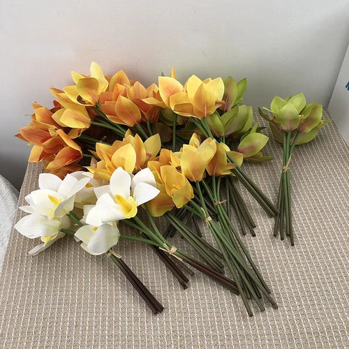 bouquet de fleurs artificielles pour décoration chaleureuse et moderne - vue 2 sur 10