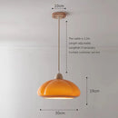 Suspension nordique médiévale en bois et verre