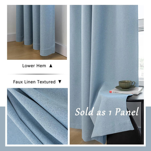 Rideau occultant extra long style lin moderne salon