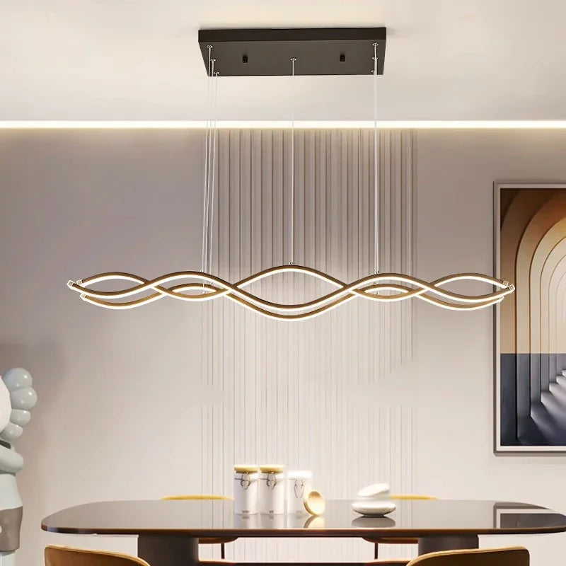 lustre led minimaliste nordique pour restaurant et cuisine