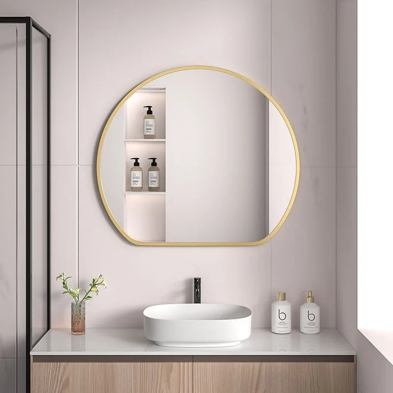 miroir de maquillage avec rangement muraux en métal - vue 8 sur 8