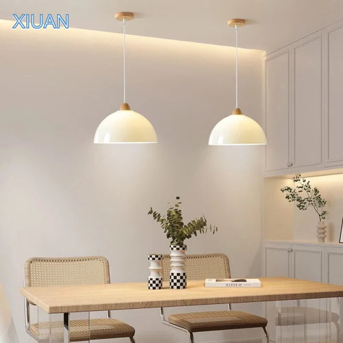 suspension nordiques led en bois massif pour restaurant - vue 5 sur 30