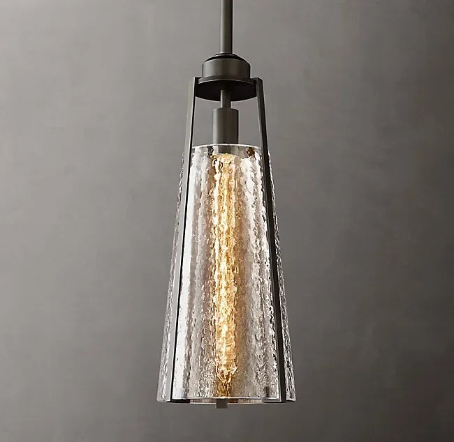 lustre en verre nordique style industriel pour décoration intérieure - vue 9 sur 10