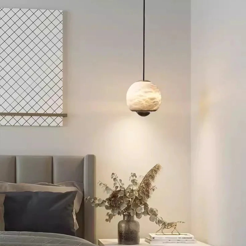 lustre de luxe en marbre naturel pour décoration de restaurant - vue 3 sur 6