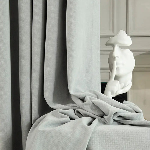 Rideau velours chenille occultant épais style moderne - vue 8 sur 12
