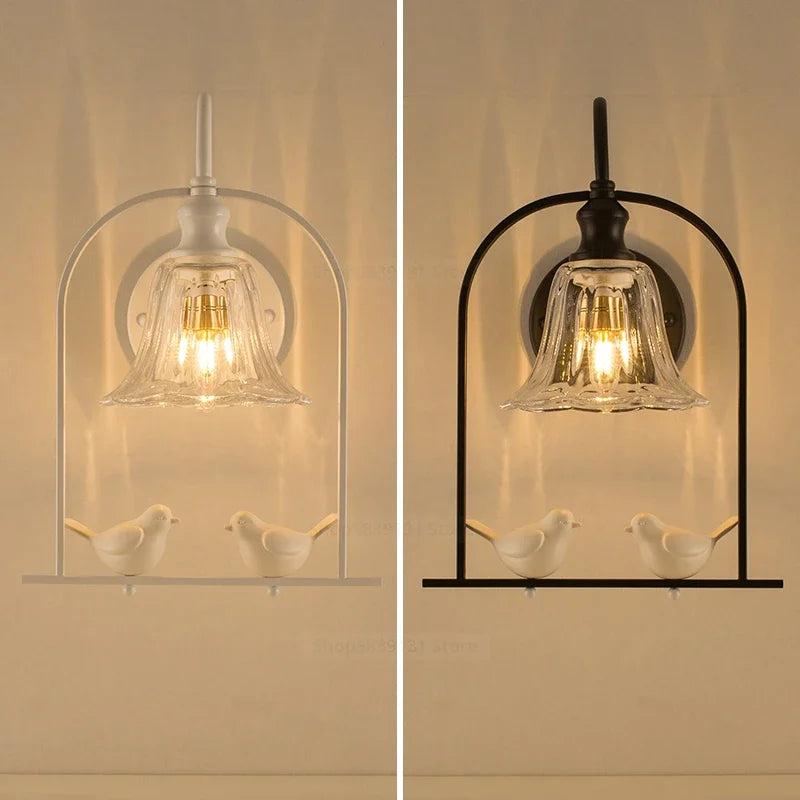 applique murale moderne led en forme d'oiseaux pour décoration