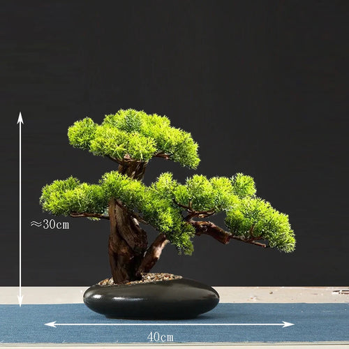 faux arbre bonsaï décoratif pour salon et aménagement paysager - vue 19 sur 36