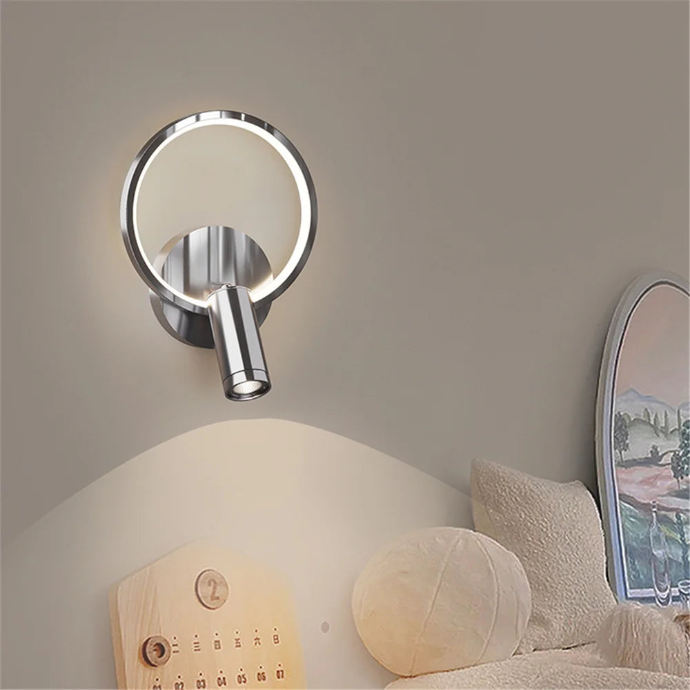 applique murale à led moderne en chrome pour intérieur design - vue 4 sur 16
