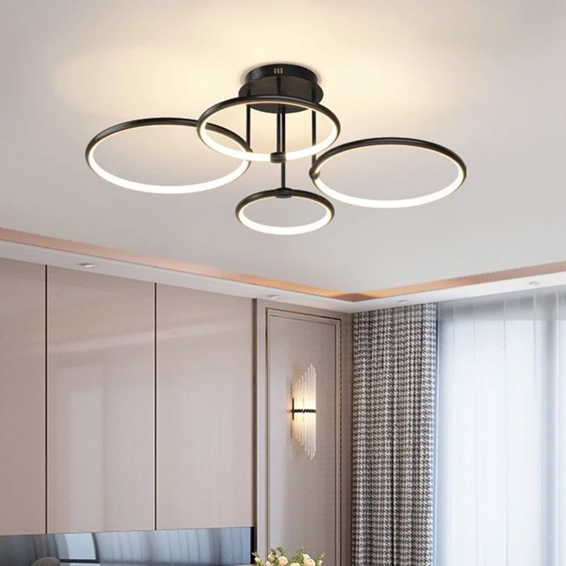 Plafonnier LED noir doré - vue 5 sur 14
