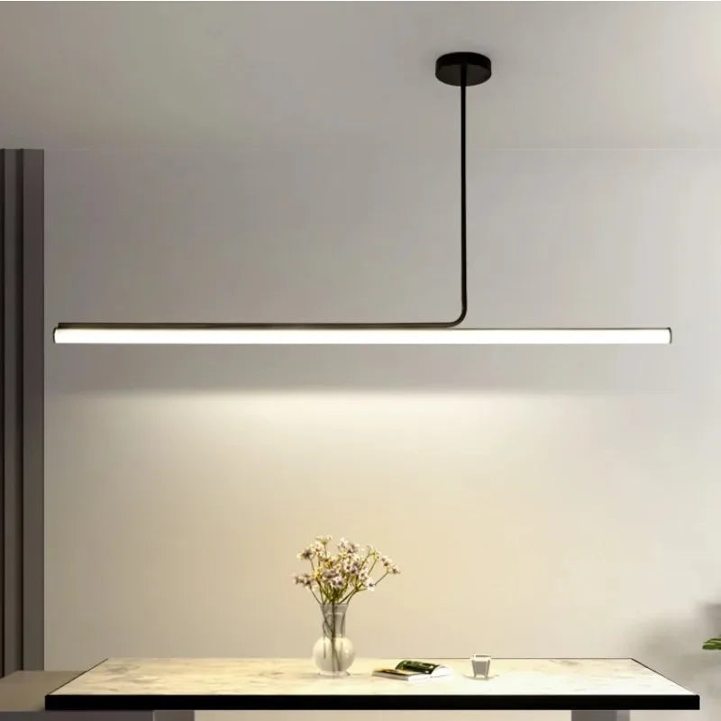 lampes suspendues led modernes longue bande décoratives d'intérieur