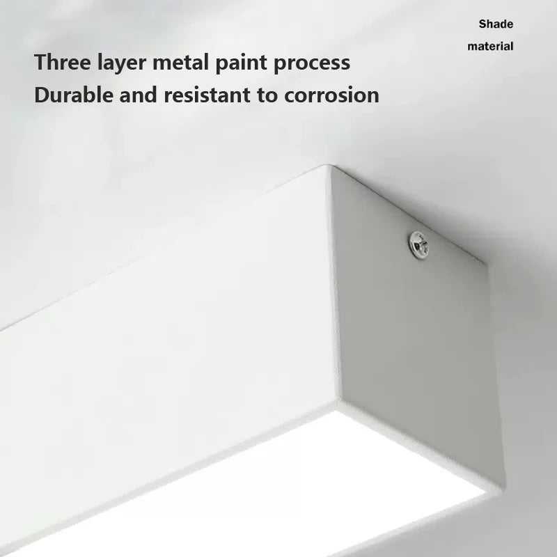 Lustre moderne LED minimaliste rectangulaire intérieur - vue 7 sur 10