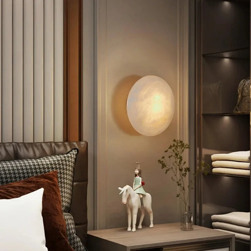 applique murale en marbre et cuivre design moderne pour décoration intérieure - vue 5 sur 8