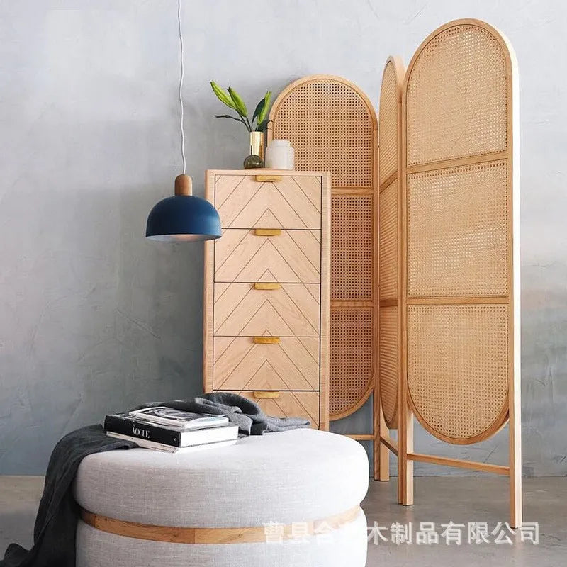 paravent en rotin élégant pour décoration intérieure moderne - vue 2 sur 5