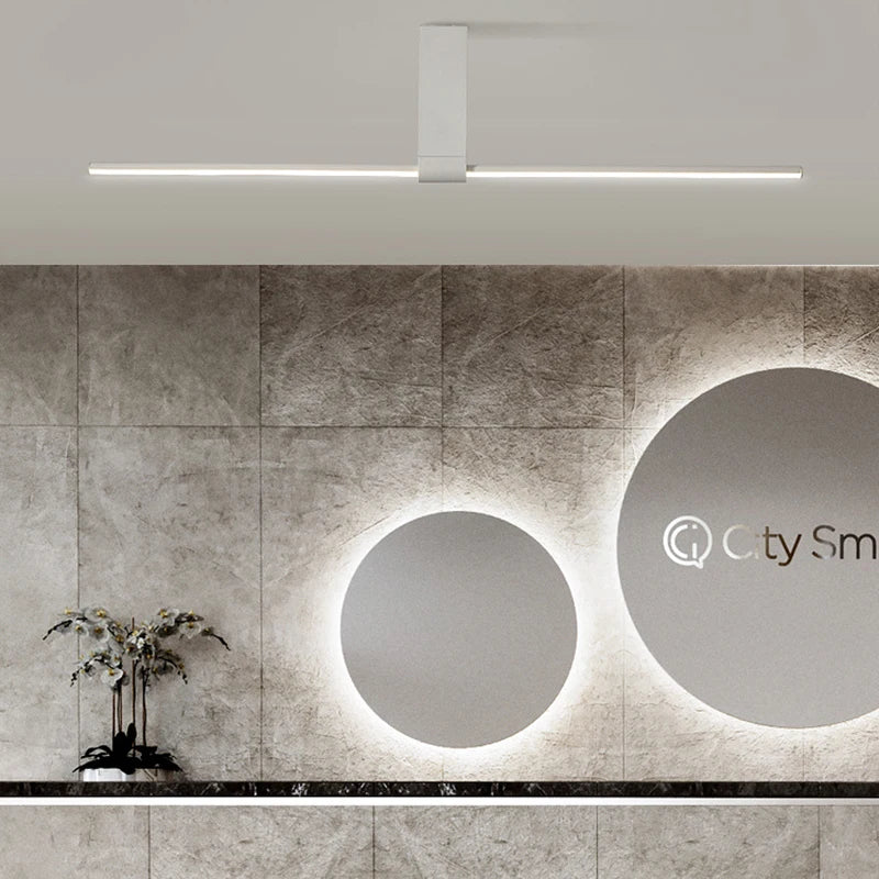 lampes de plafond minimalistes longues pour divers espaces