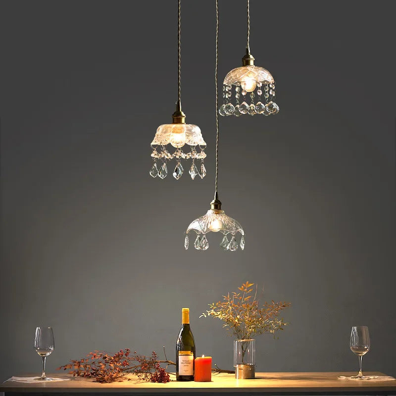 lustre nordique en cristal pour bar et restaurant - vue 3 sur 10
