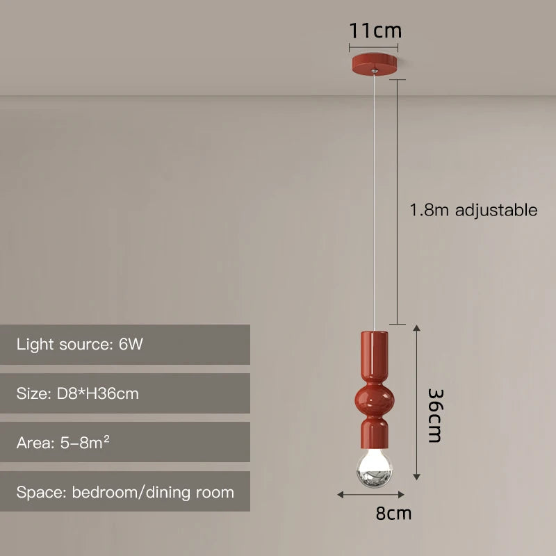 suspension nordique led moderne pour décoration intérieure élégante - vue 8 sur 12