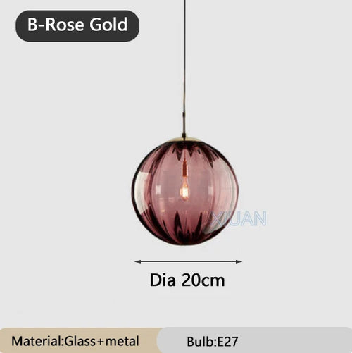 lustre en verre coloré lumineux pour restaurant - vue 20 sur 25
