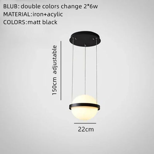 lustre moderne diy led avec pot de fleurs pour jardin céleste - vue 17 sur 18