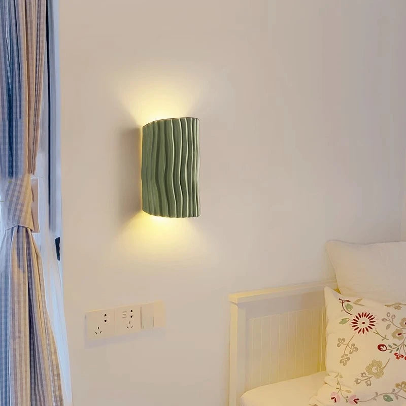 Bedroom bedside wall light, cream style living room background wall decoration light, corridor corridor atmosphere LED light - vue 3 sur 10