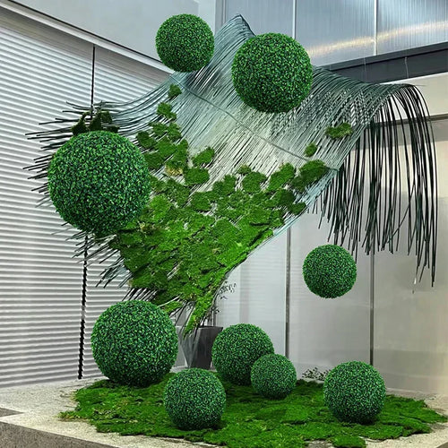 boule de buis artificielle décorative pour intérieur extérieur - vue 3 sur 6