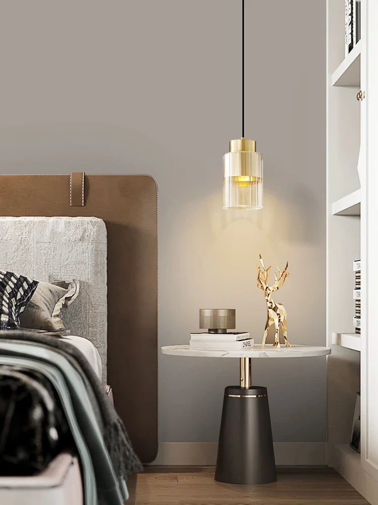 suspension moderne en cuivre pour éclairage créatif luxe
