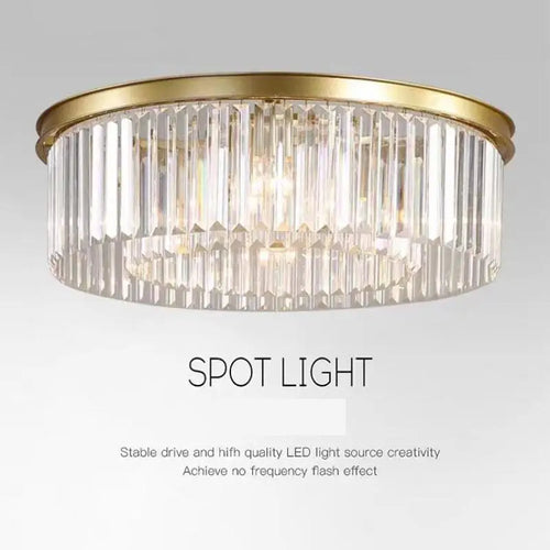 lustre led en métal style rétro américain avec chaîne et cristal - vue 4 sur 26