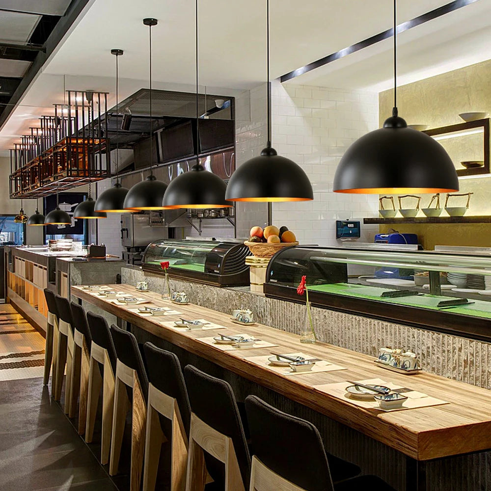 lampe suspendue rétro style industriel américain pour restaurants - vue 7 sur 7