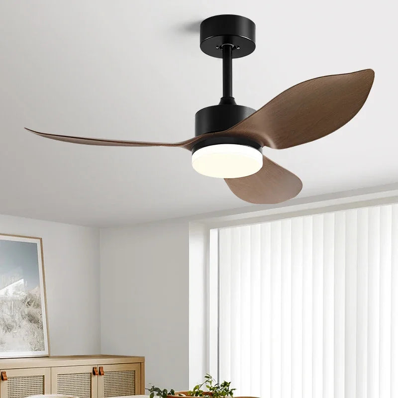 plafonnier moderne avec télécommande pour ventilateur et lumière - vue 3 sur 11