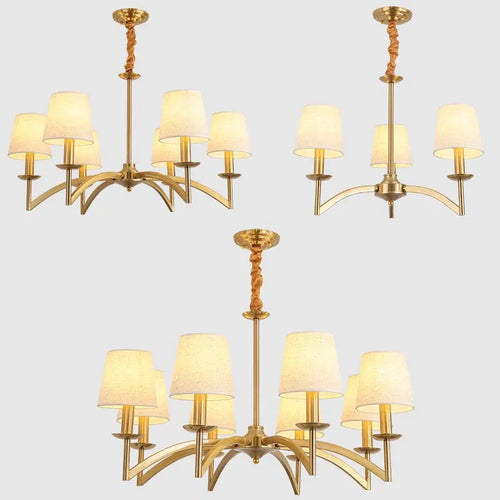 lustre rétro en tissu pour décoration intérieure campagne - vue 5 sur 18