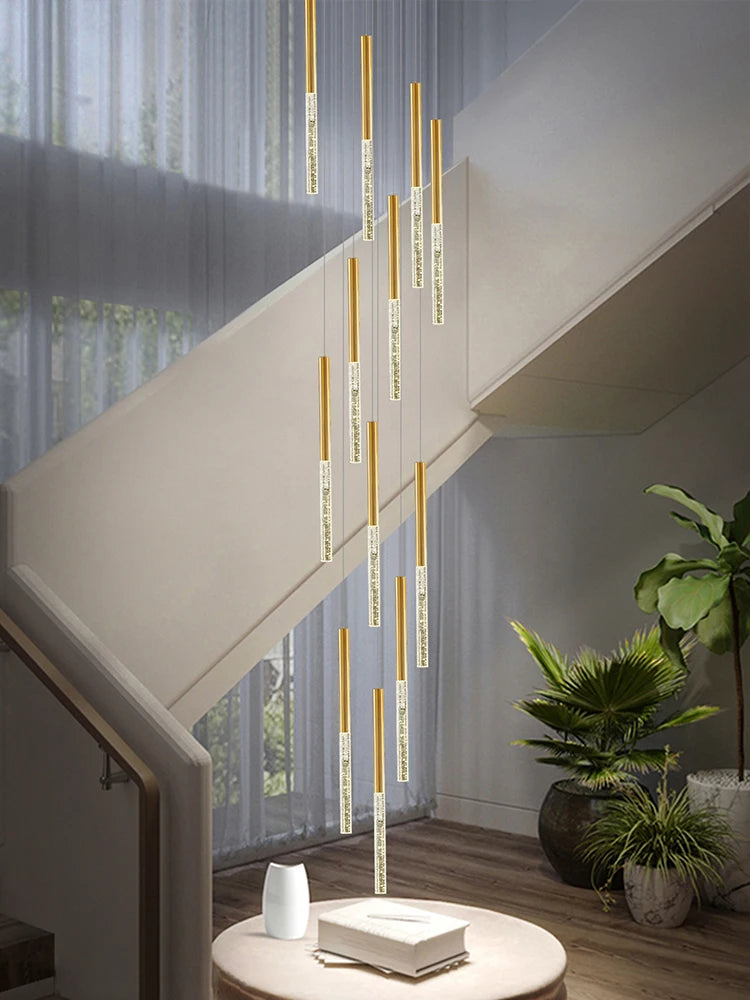 lustre en cristal moderne pour éclairage intérieur minimaliste - vue 5 sur 15