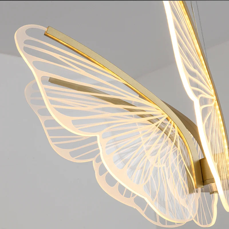Moonriver éclairage LED papillon lustres salon Table à manger suspension lampe Style moderne suspension pour la maison