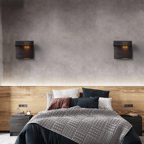 applique murale led minimaliste moderne en laiton brossé - vue 2 sur 17