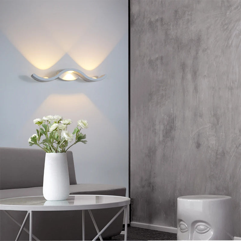 applique murale haut-bas led en aluminium