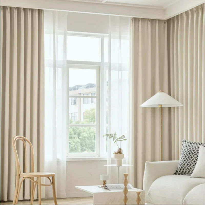 Rideau occultant style minimaliste plissé pour salon chambre - vue 3 sur 16