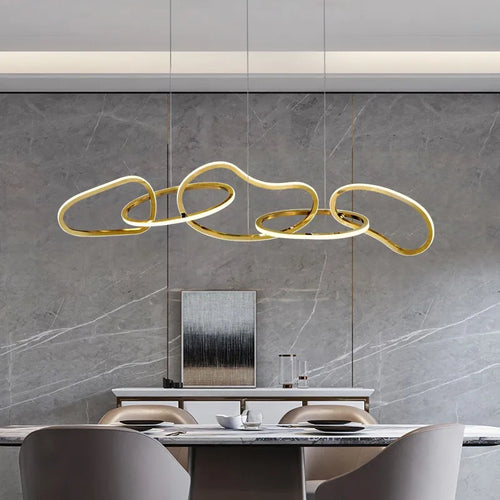 lustre moderne simple nordique luxe en acier inoxydable galvanisé