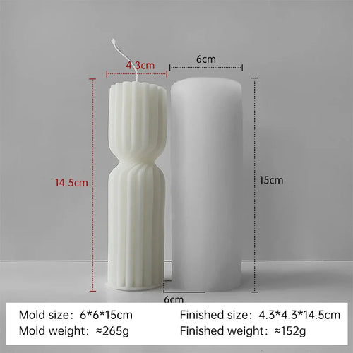 moule silicone bougie aromatique cylindrique pour résine et plâtre