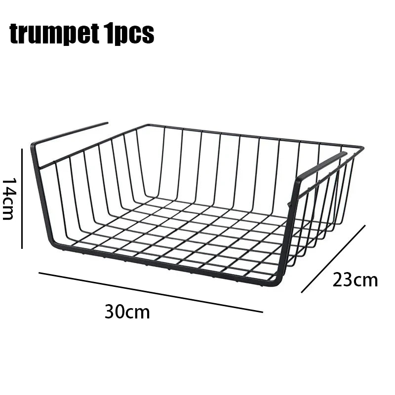 panier de rangement suspendu en métal pour espace de travail et rangement - vue 16 sur 18